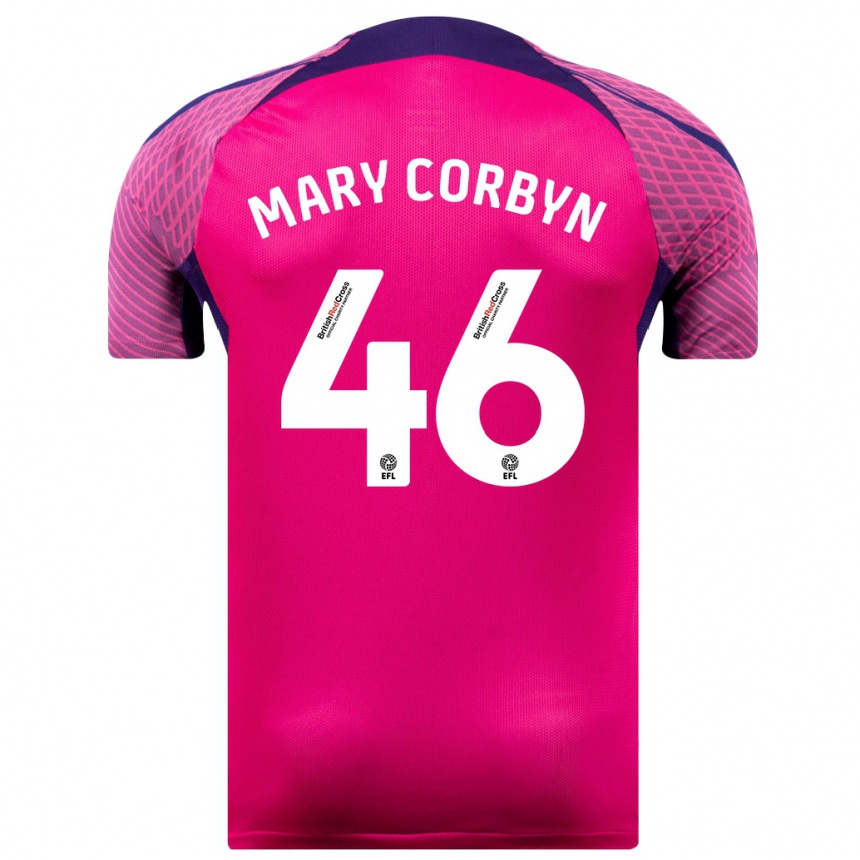 Mujer Fútbol Camiseta Mary Corbyn #46 Morado 2ª Equipación 2023/24 México