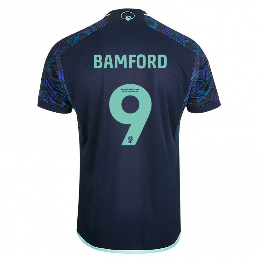 Mujer Fútbol Camiseta Patrick Bamford #9 Azul 2ª Equipación 2023/24 México