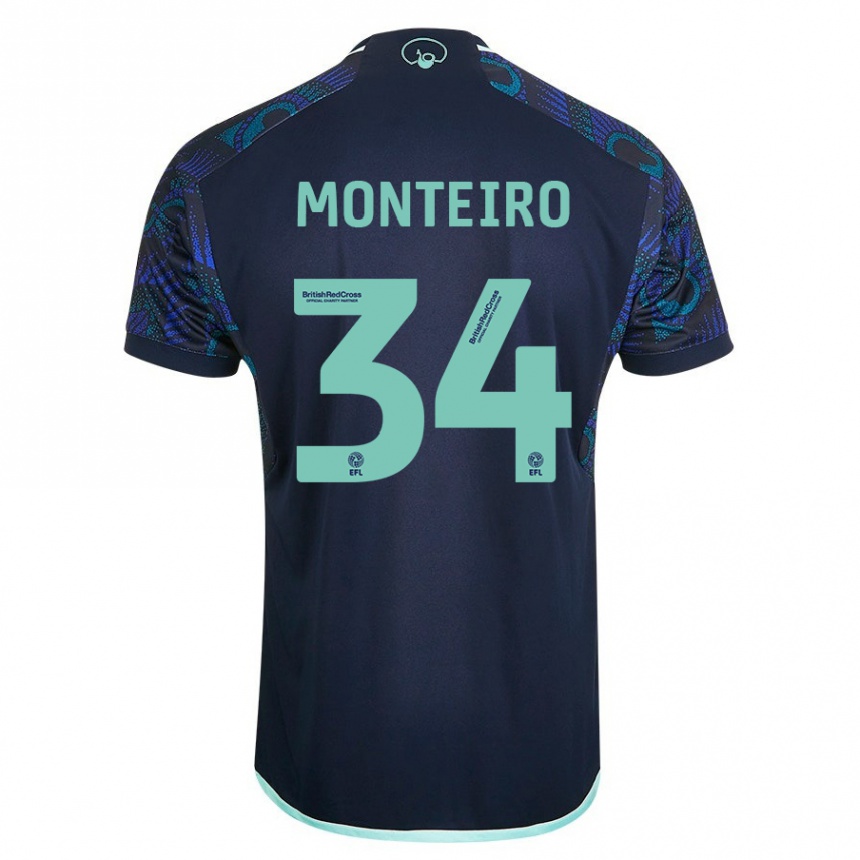 Mujer Fútbol Camiseta Diogo Monteiro #34 Azul 2ª Equipación 2023/24 México