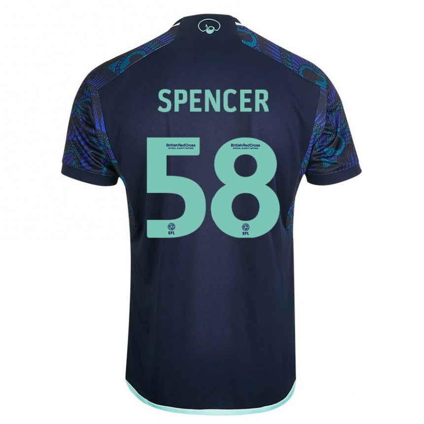 Mujer Fútbol Camiseta Morten Spencer #58 Azul 2ª Equipación 2023/24 México