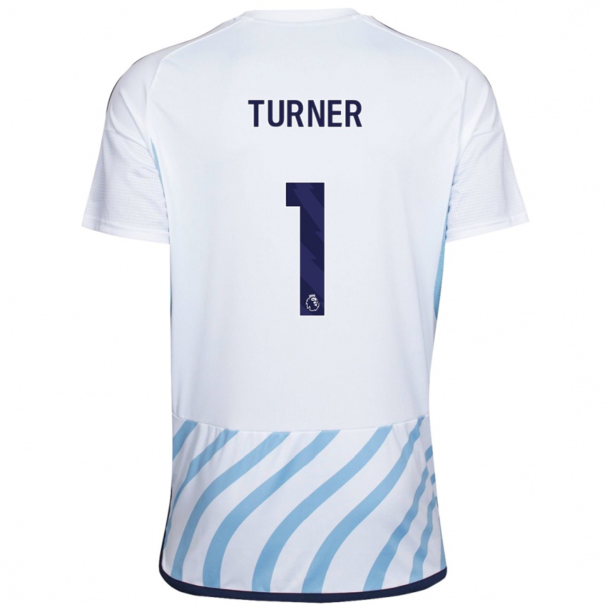 Mujer Fútbol Camiseta Matt Turner #1 Blanco Azul 2ª Equipación 2023/24 México