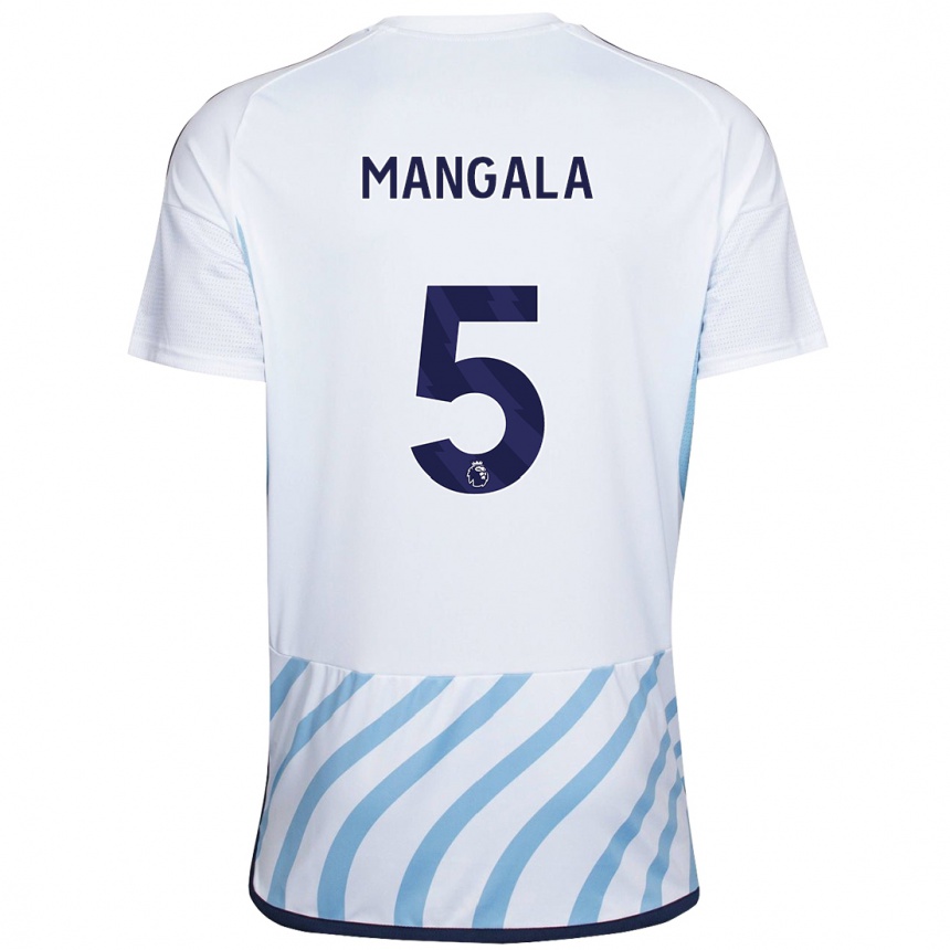 Mujer Fútbol Camiseta Orel Mangala #5 Blanco Azul 2ª Equipación 2023/24 México