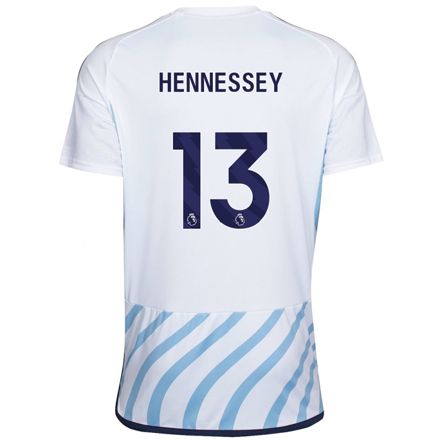 Mujer Fútbol Camiseta Wayne Hennessey #13 Blanco Azul 2ª Equipación 2023/24 México