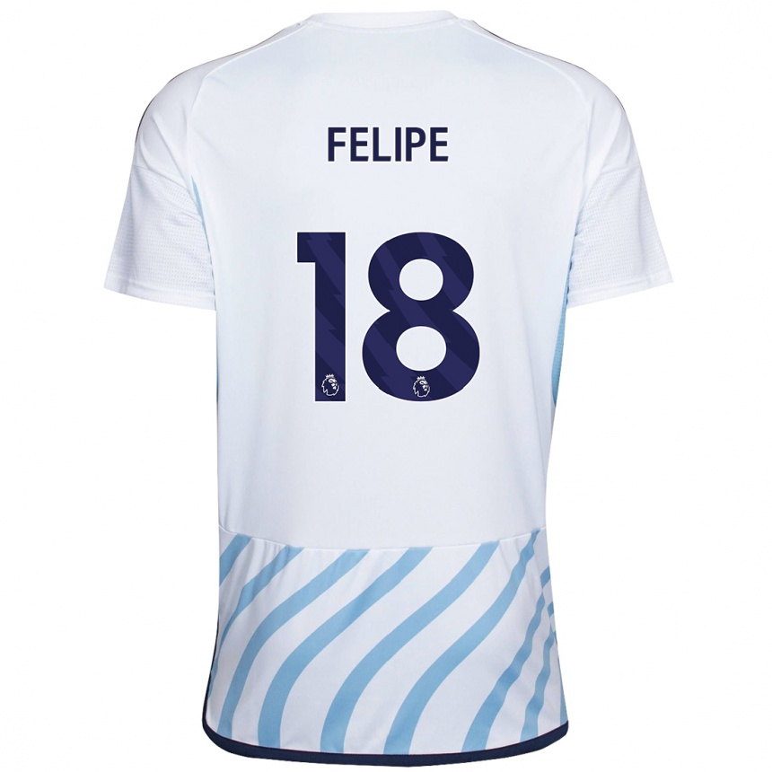 Mujer Fútbol Camiseta Felipe #18 Blanco Azul 2ª Equipación 2023/24 México