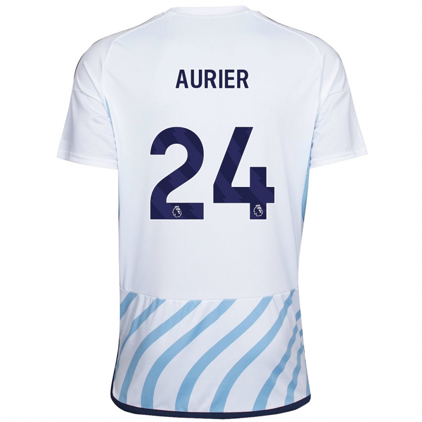 Mujer Fútbol Camiseta Serge Aurier #24 Blanco Azul 2ª Equipación 2023/24 México