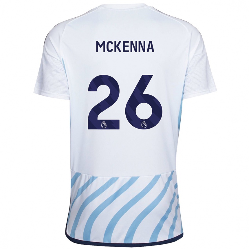 Mujer Fútbol Camiseta Scott Mckenna #26 Blanco Azul 2ª Equipación 2023/24 México