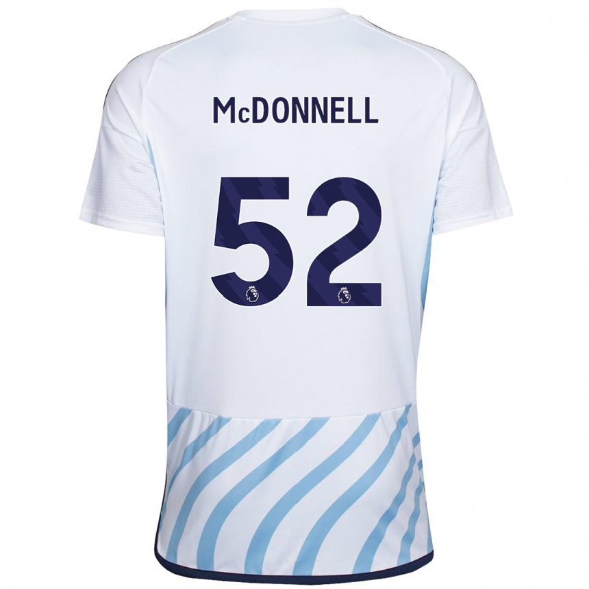 Mujer Fútbol Camiseta Jamie Mcdonnell #52 Blanco Azul 2ª Equipación 2023/24 México