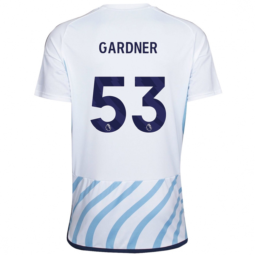 Mujer Fútbol Camiseta Joe Gardner #53 Blanco Azul 2ª Equipación 2023/24 México