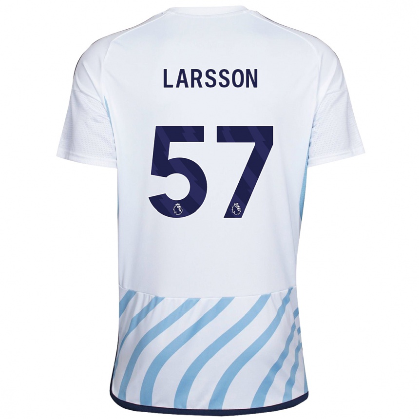 Mujer Fútbol Camiseta Julian Larsson #57 Blanco Azul 2ª Equipación 2023/24 México