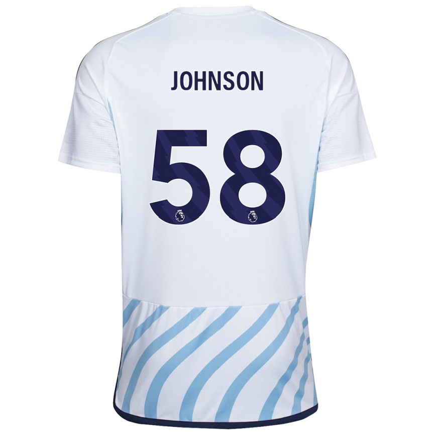 Mujer Fútbol Camiseta Pharrell Johnson #58 Blanco Azul 2ª Equipación 2023/24 México