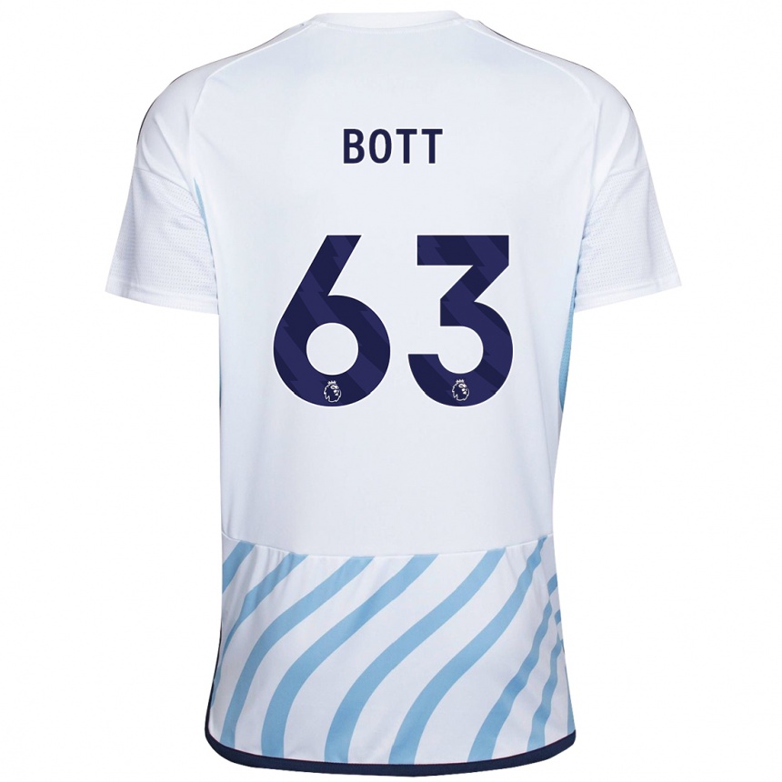 Mujer Fútbol Camiseta Aaron Bott #63 Blanco Azul 2ª Equipación 2023/24 México