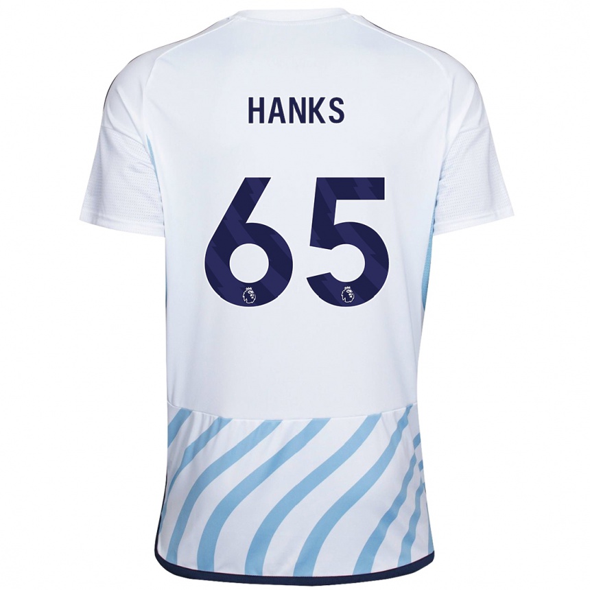 Mujer Fútbol Camiseta Justin Hanks #65 Blanco Azul 2ª Equipación 2023/24 México