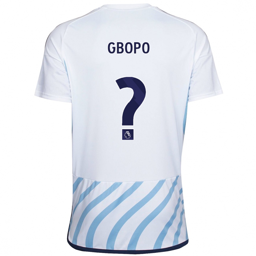 Mujer Fútbol Camiseta Tony Gbopo #0 Blanco Azul 2ª Equipación 2023/24 México