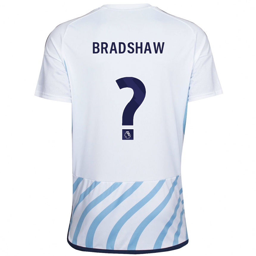 Mujer Fútbol Camiseta Alfie Bradshaw #0 Blanco Azul 2ª Equipación 2023/24 México