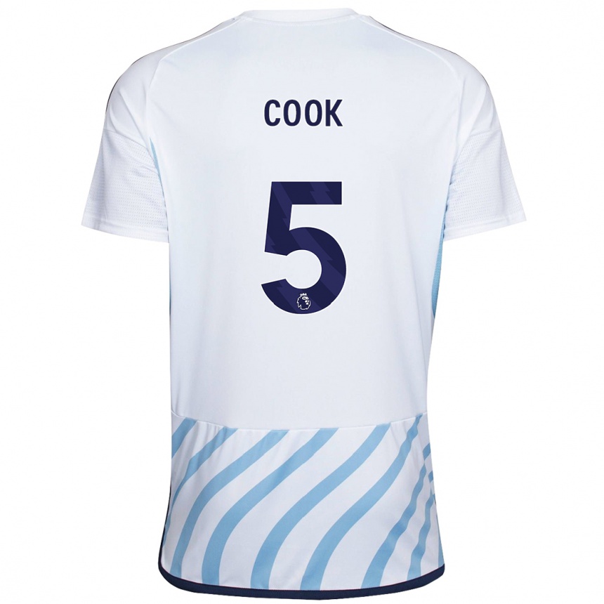 Mujer Fútbol Camiseta Olivia Cook #5 Blanco Azul 2ª Equipación 2023/24 México