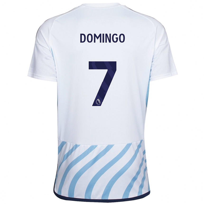 Mujer Fútbol Camiseta Sophie Domingo #7 Blanco Azul 2ª Equipación 2023/24 México