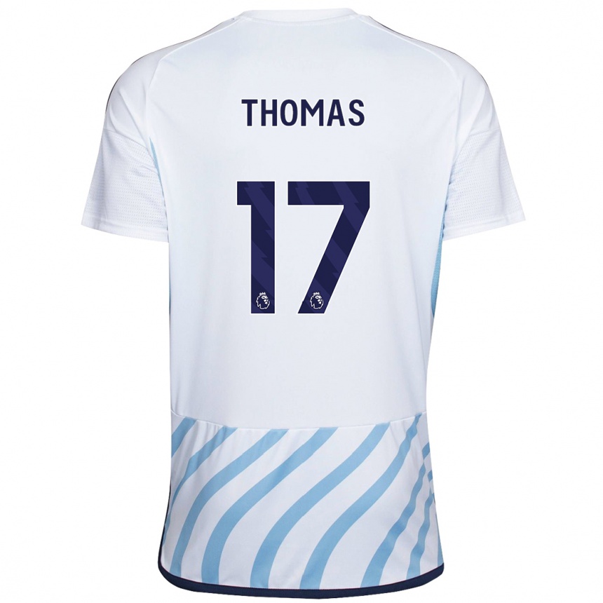 Mujer Fútbol Camiseta Freya Thomas #17 Blanco Azul 2ª Equipación 2023/24 México