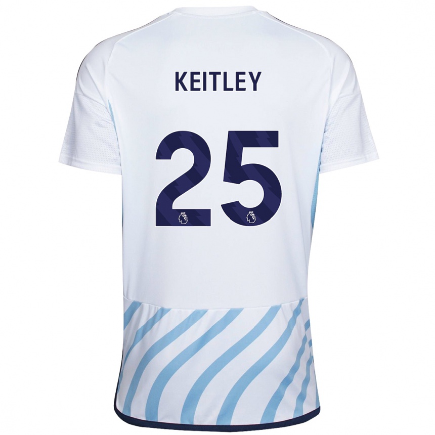 Mujer Fútbol Camiseta Alice Keitley #25 Blanco Azul 2ª Equipación 2023/24 México