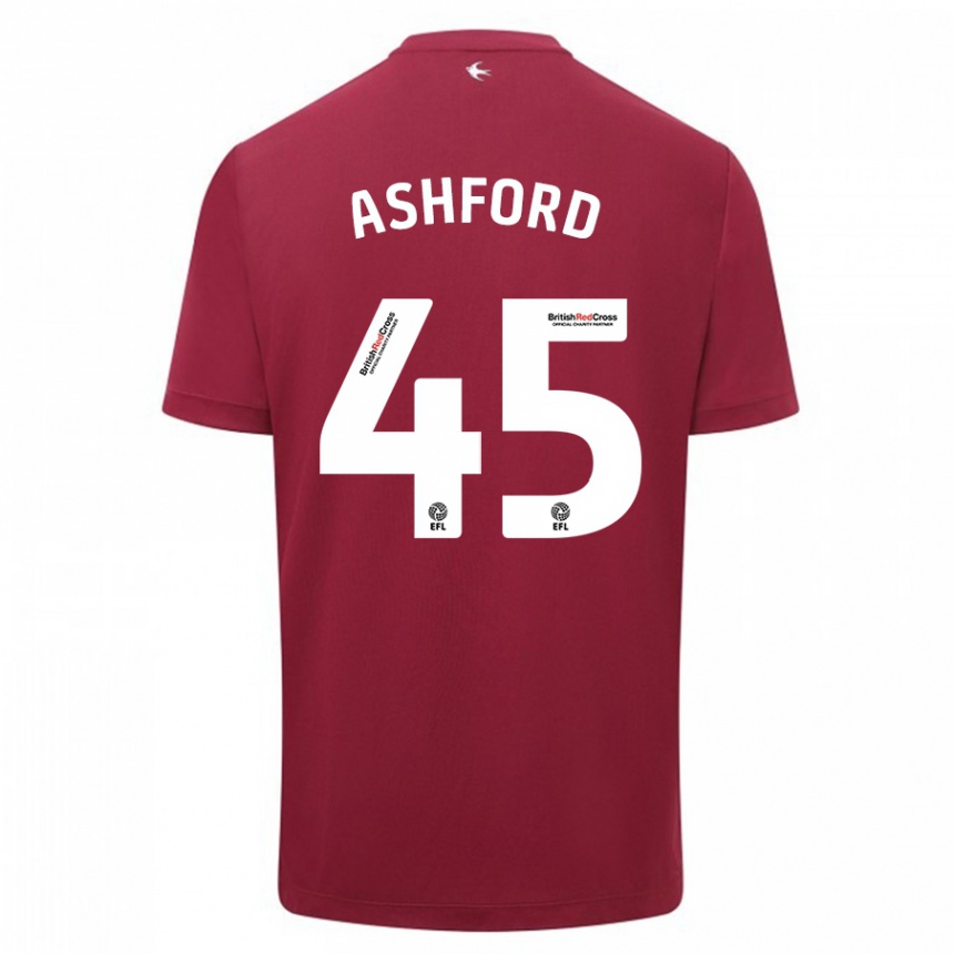 Mujer Fútbol Camiseta Cian Ashford #45 Rojo 2ª Equipación 2023/24 México