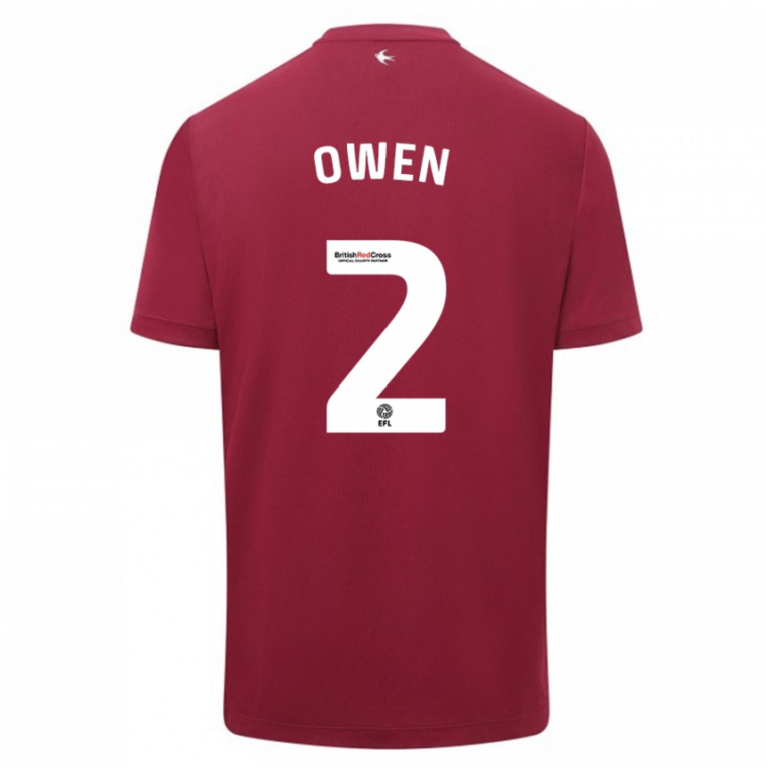 Mujer Fútbol Camiseta Lisa Owen #2 Rojo 2ª Equipación 2023/24 México