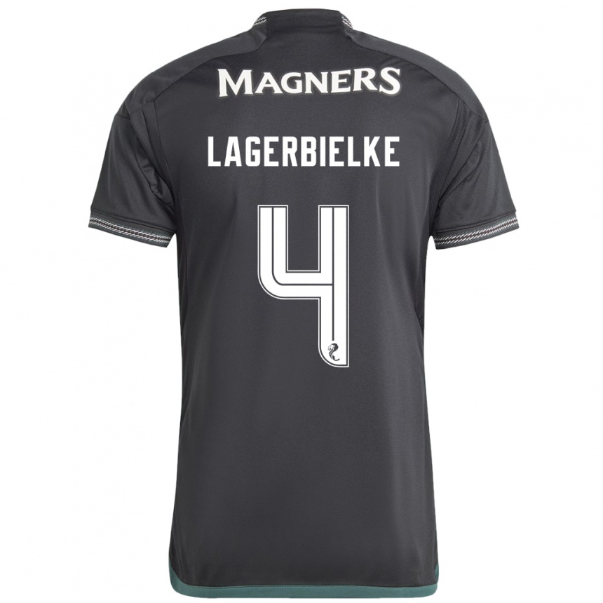Mujer Fútbol Camiseta Gustaf Lagerbielke #4 Negro 2ª Equipación 2023/24 México