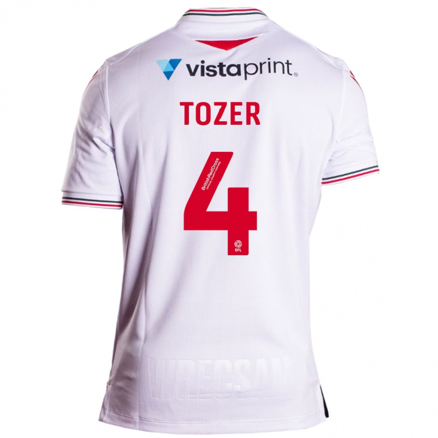 Mujer Fútbol Camiseta Ben Tozer #4 Blanco 2ª Equipación 2023/24 México
