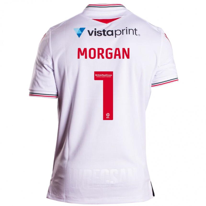 Mujer Fútbol Camiseta Delyth Morgan #1 Blanco 2ª Equipación 2023/24 México