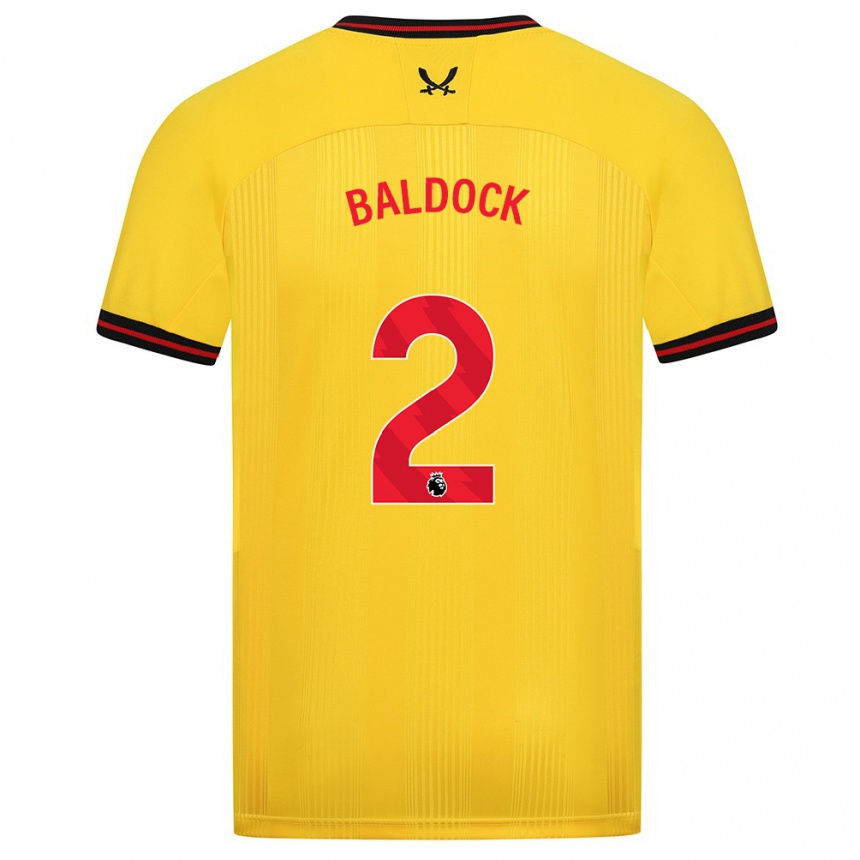 Mujer Fútbol Camiseta George Baldock #2 Amarillo 2ª Equipación 2023/24 México