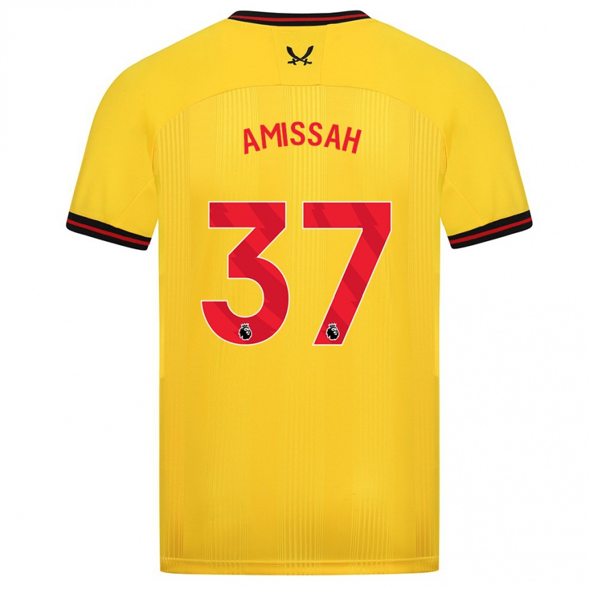 Mujer Fútbol Camiseta Jordan Amissah #37 Amarillo 2ª Equipación 2023/24 México