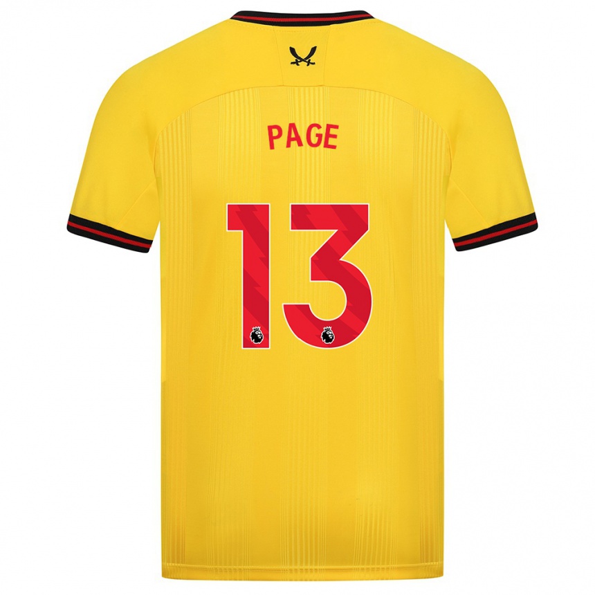 Mujer Fútbol Camiseta Olivia Jane Page #13 Amarillo 2ª Equipación 2023/24 México