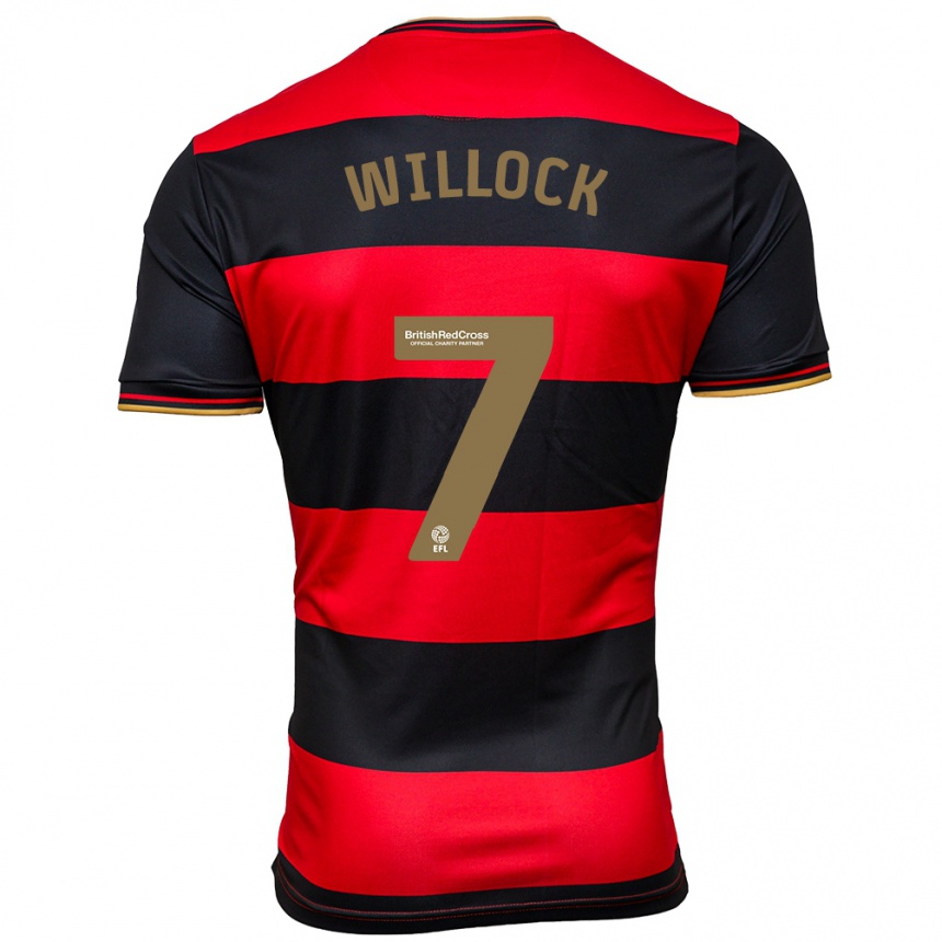 Mujer Fútbol Camiseta Chris Willock #7 Negro Rojo 2ª Equipación 2023/24 México