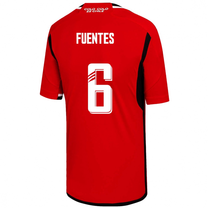 Mujer Fútbol Camiseta César Fuentes #6 Rojo 2ª Equipación 2023/24 México