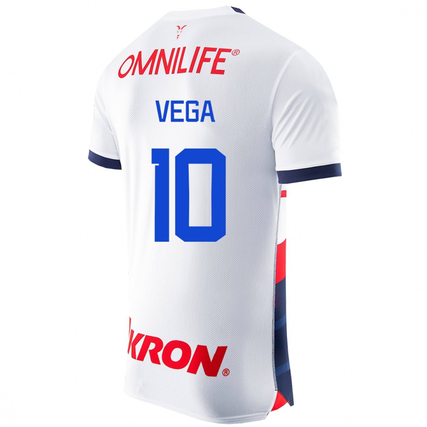 Mujer Fútbol Camiseta Alexis Vega #10 Blanco 2ª Equipación 2023/24 México