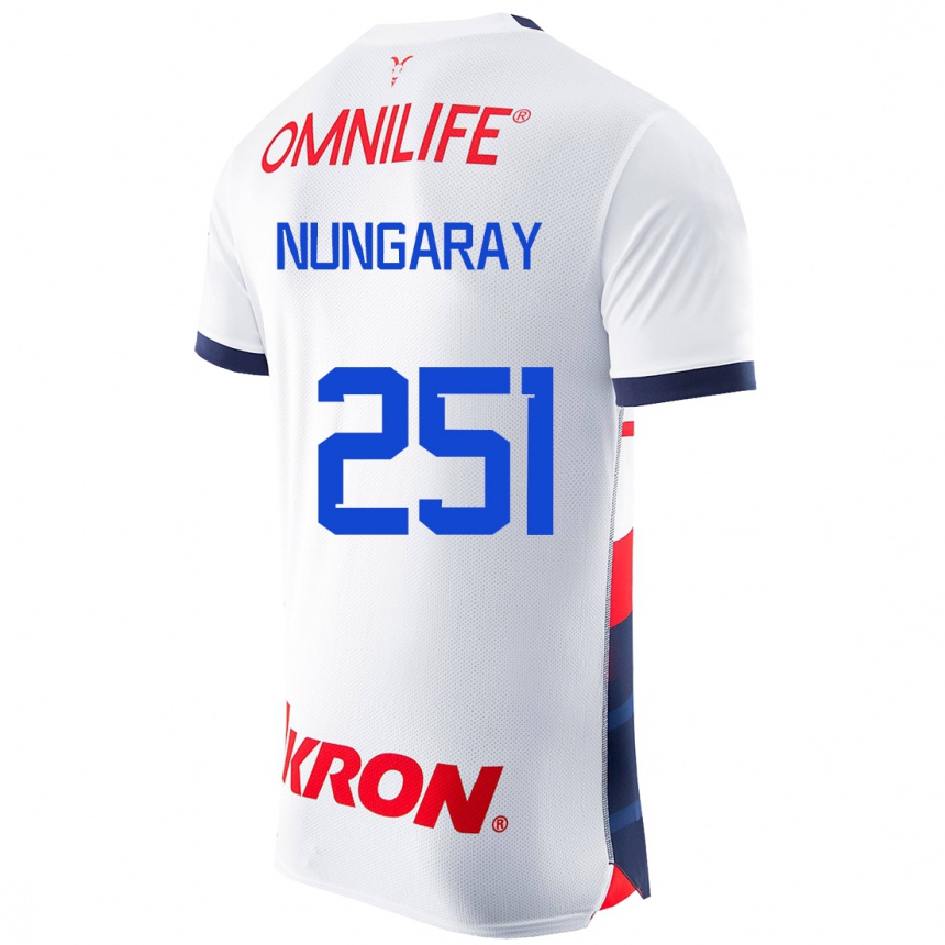 Mujer Fútbol Camiseta David Nungaray #251 Blanco 2ª Equipación 2023/24 México