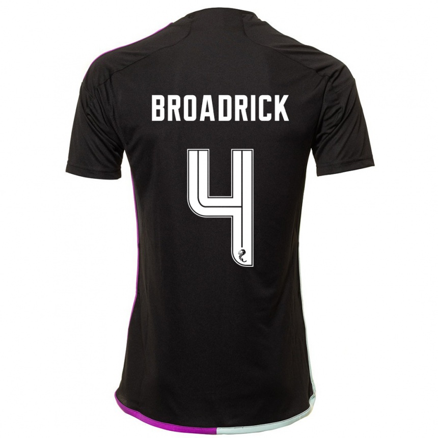 Mujer Fútbol Camiseta Jessica Broadrick #4 Negro 2ª Equipación 2023/24 México