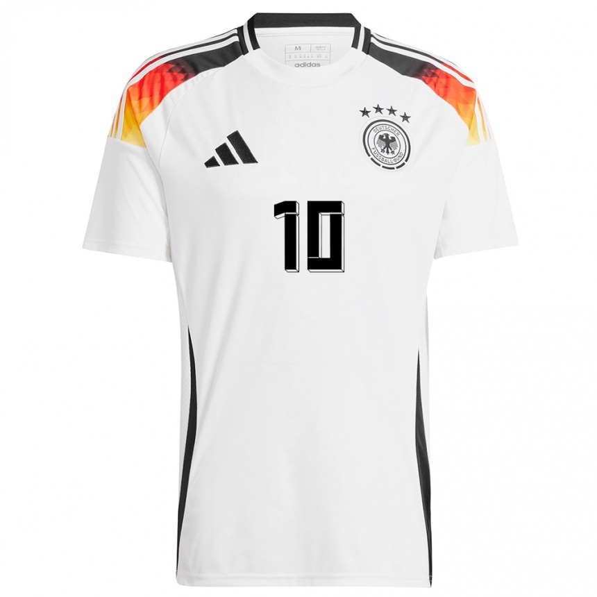 Niño Fútbol Camiseta Alemania Laura Freigang #10 Blanco 1ª Equipación 24-26 México