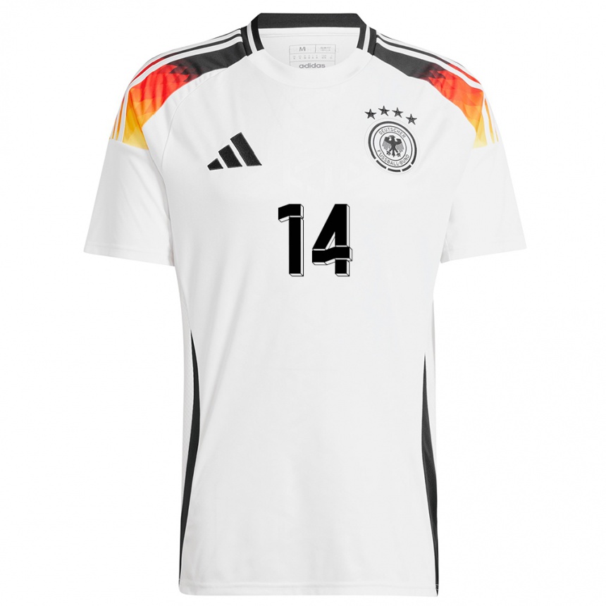 Niño Fútbol Camiseta Alemania Marcel Wenig #14 Blanco 1ª Equipación 24-26 México