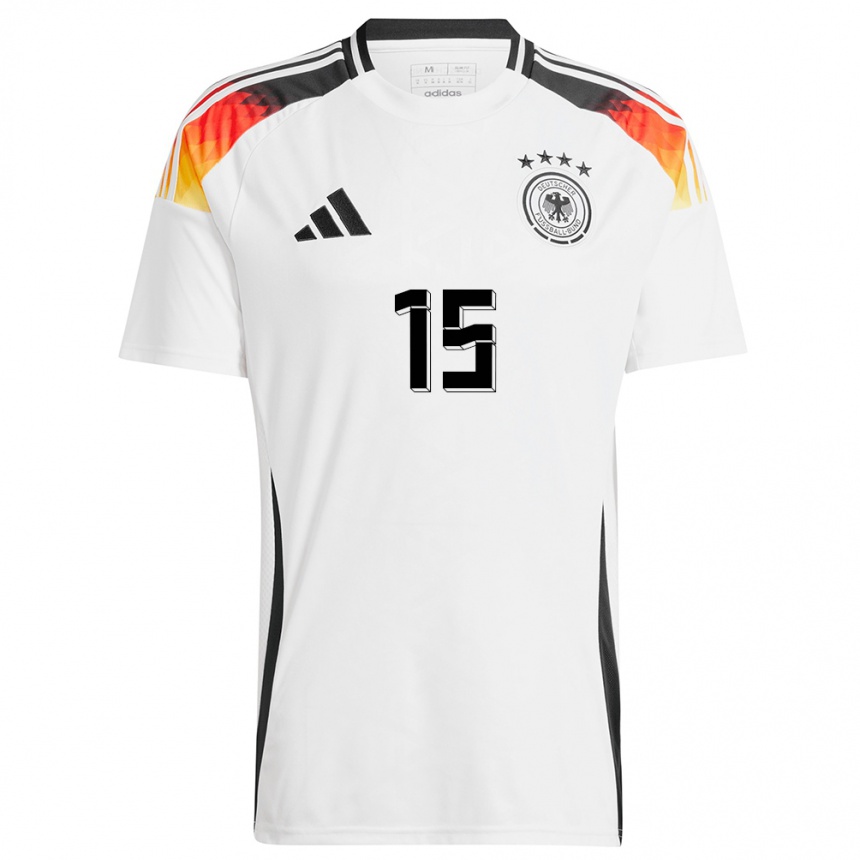 Niño Fútbol Camiseta Alemania Nico Schlotterbeck #15 Blanco 1ª Equipación 24-26 México