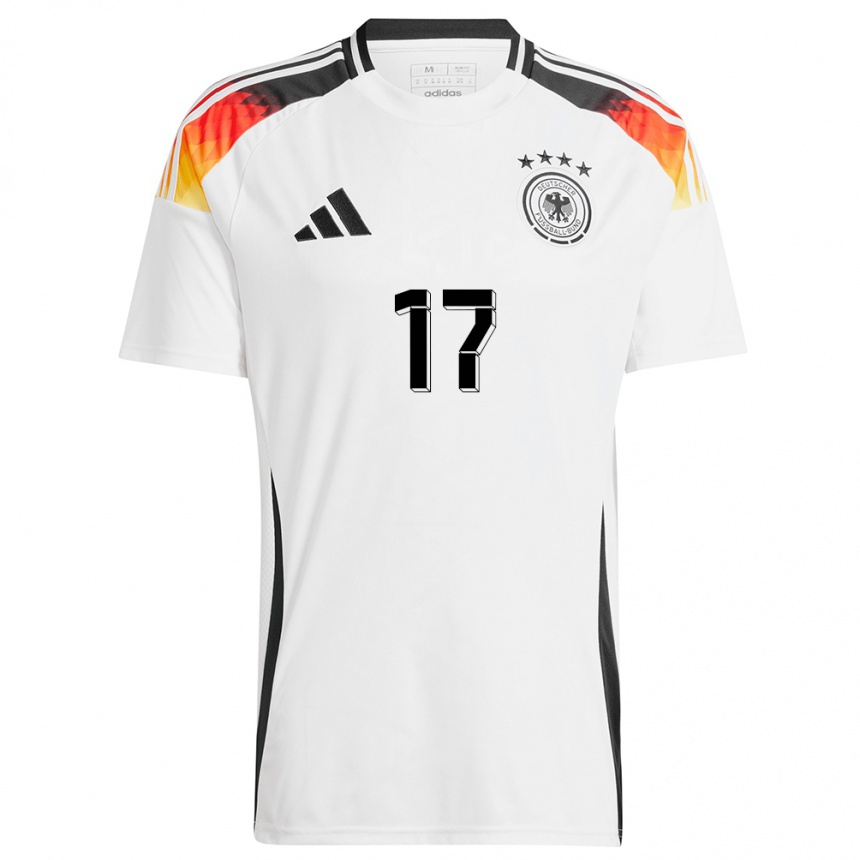 Niño Fútbol Camiseta Alemania Florian Wirtz #17 Blanco 1ª Equipación 24-26 México