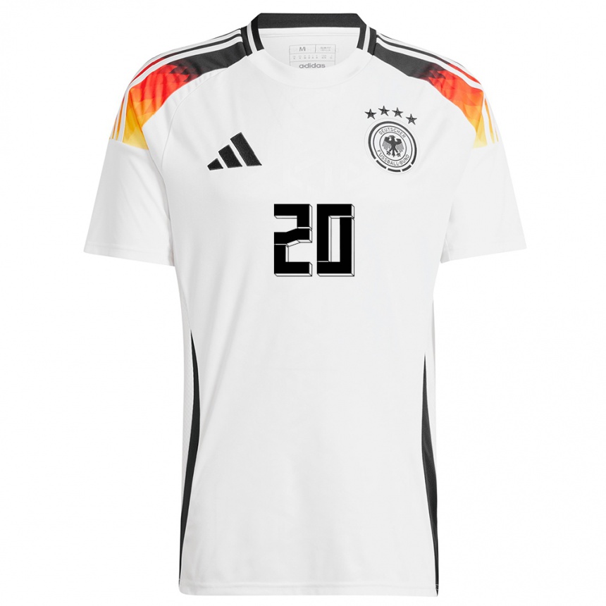 Niño Fútbol Camiseta Alemania Robin Gosens #20 Blanco 1ª Equipación 24-26 México