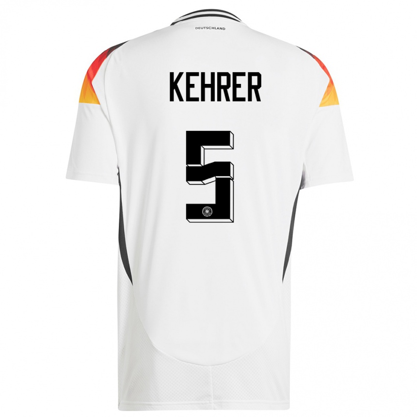 Niño Fútbol Camiseta Alemania Thilo Kehrer #5 Blanco 1ª Equipación 24-26 México