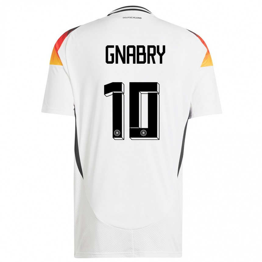 Niño Fútbol Camiseta Alemania Serge Gnabry #10 Blanco 1ª Equipación 24-26 México