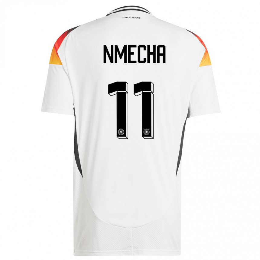 Niño Fútbol Camiseta Alemania Lukas Nmecha #11 Blanco 1ª Equipación 24-26 México