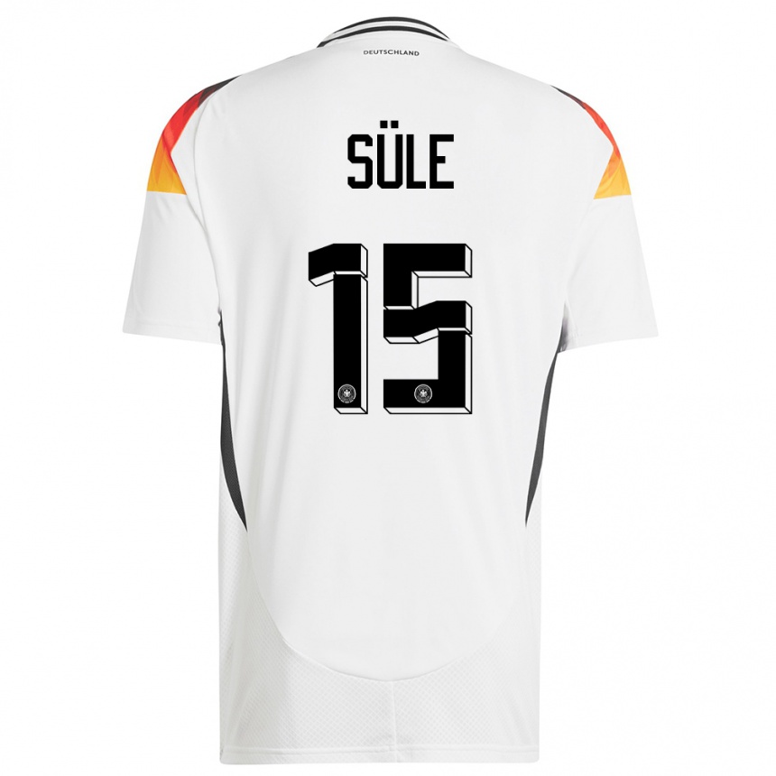 Niño Fútbol Camiseta Alemania Niklas Sule #15 Blanco 1ª Equipación 24-26 México