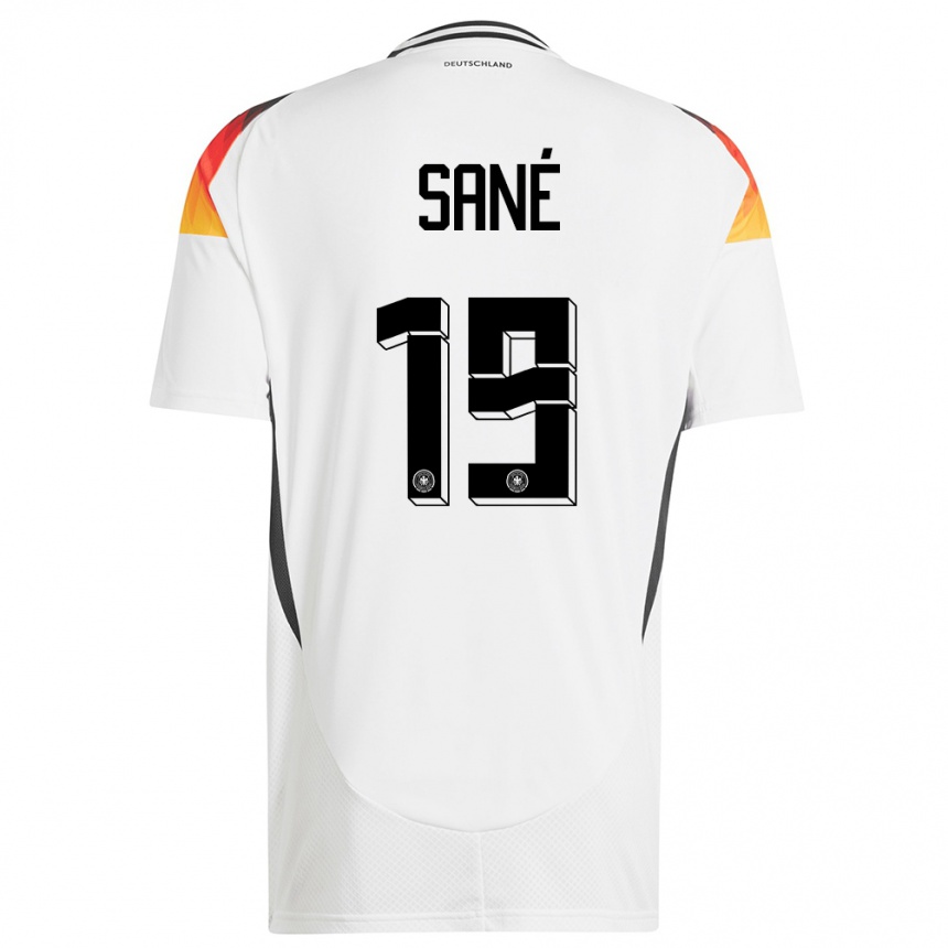 Niño Fútbol Camiseta Alemania Leroy Sane #19 Blanco 1ª Equipación 24-26 México