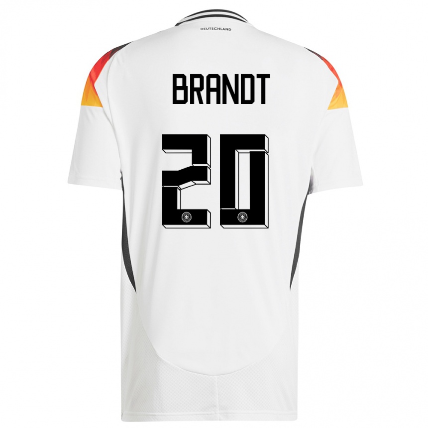 Niño Fútbol Camiseta Alemania Julian Brandt #20 Blanco 1ª Equipación 24-26 México