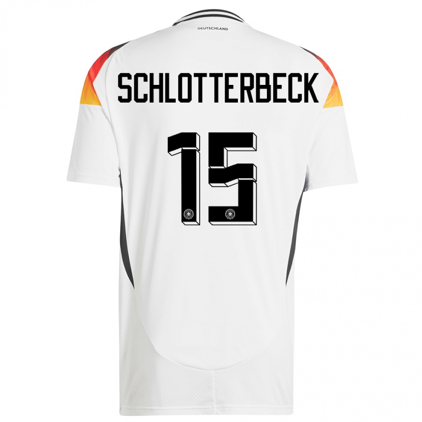 Niño Fútbol Camiseta Alemania Nico Schlotterbeck #15 Blanco 1ª Equipación 24-26 México