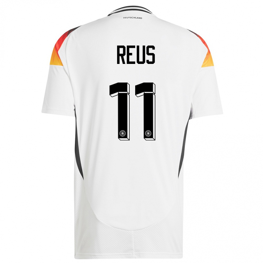 Niño Fútbol Camiseta Alemania Marco Reus #11 Blanco 1ª Equipación 24-26 México