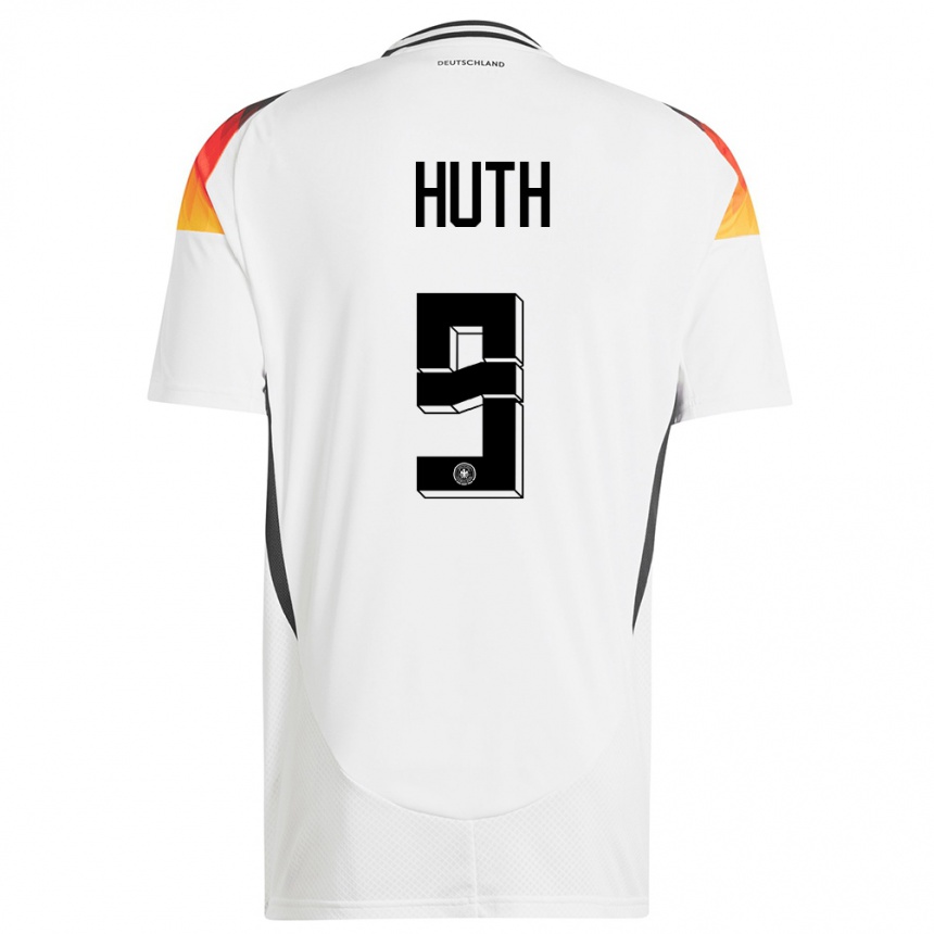 Niño Fútbol Camiseta Alemania Svenja Huth #9 Blanco 1ª Equipación 24-26 México