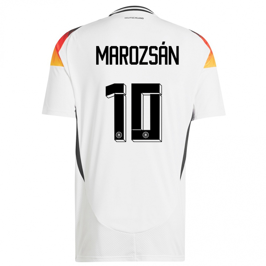 Niño Fútbol Camiseta Alemania Dzsenifer Marozsan #10 Blanco 1ª Equipación 24-26 México